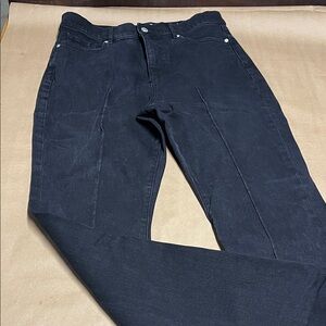 Loft Black Slim Flare Pin Tucked Women's Jeans 10 Like New